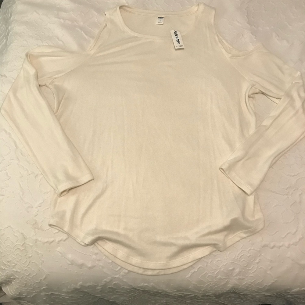 Old Navy Cold Shoulder white Sweater Size S